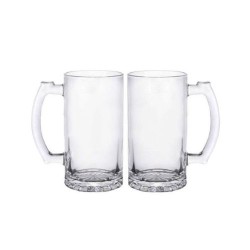 Sublimasyon Şeffaf Bira Bardağı - 2li Set